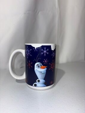 Olaf Holiday Ceramic Coffee Mug - White and Navy